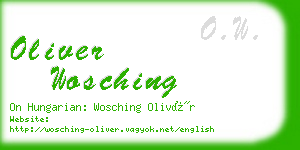 oliver wosching business card